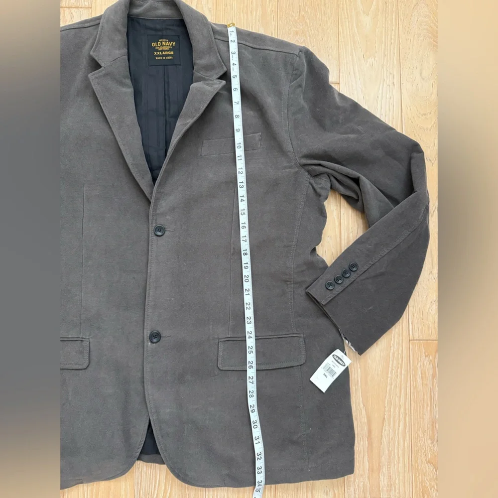 Men’s vintage Old Navy cotton‎ blazer size XXL gray preppy classic soft - Picture 6 of 8